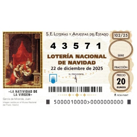 Décimo Lotería Navidad 43571