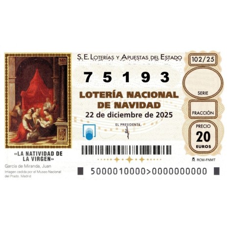 Décimo Lotería Navidad 75193