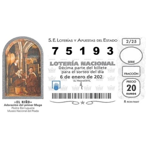 Décimo Lotería del Niño 75193